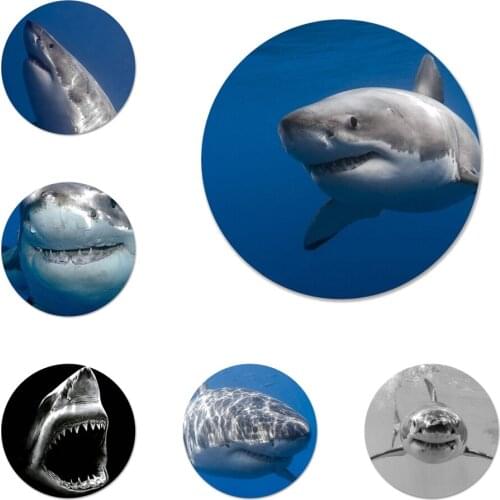 Great White Shark Icons Pins Badge Decoration Brooches Metal Badges For Clothes Backpack Decoration