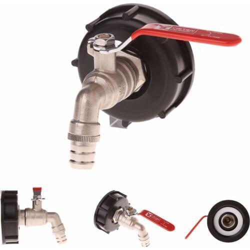 1 PC IBC Tote Tank Food Grade Drain Adapter 2.36" Coarse Thread To 3/4" Brass Hose Faucet Valve #1A50889