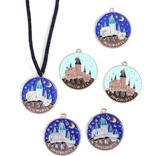 10pcs Enamel Castle Day And Night/Cherry Charm For Jewelry Making And Crafting Earring Pendant Necklace And Bracelet Charm Hot