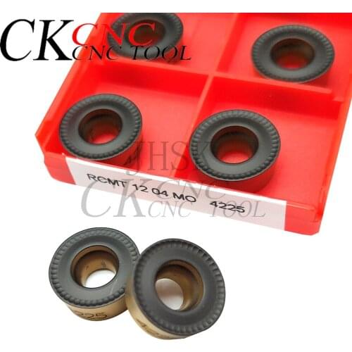 10pcs RCMT1204MO 4225 RCMT 1204 MO Round carbide milling inserts cutter Turning tool CNC mechanical lathe tools RCMT for steel