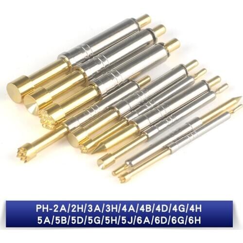 20 Pcs Testing Contact Probes Pin PH-2A/2H/3A/3H/4A/4B/4D/4G/4H/6A/6D/6G 5A Retractable Spring Test Probe Pogo Pin