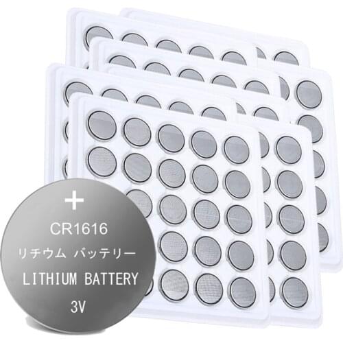 200pcs CR1616 Button Coin Cell Battery For Watch Car Remote Key cr 1616 ECR1616 GPCR1616 BR1616 DL1616 3v Lithium Batteries