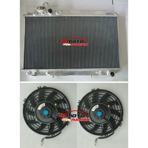 3 Row All Aluminum Radiator + Fans For Toyota Cressida MX83 1990 1991 1992 Auto AT/MT Manual 1989-1993