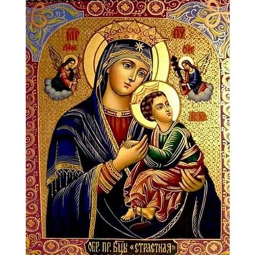 New Products AB Diamond DIY 5D Diamond "Mother and Child" Icon Living Room Decoration Diamond Painting Embroidery Mosaic