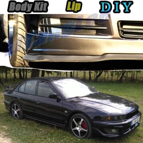 Car Bumper Lip Front Spoiler Skirt Deflector For Mitsubishi Galant MX MF VRG VRM Grunder 380 Modified Body Kit VIP Hella Flush