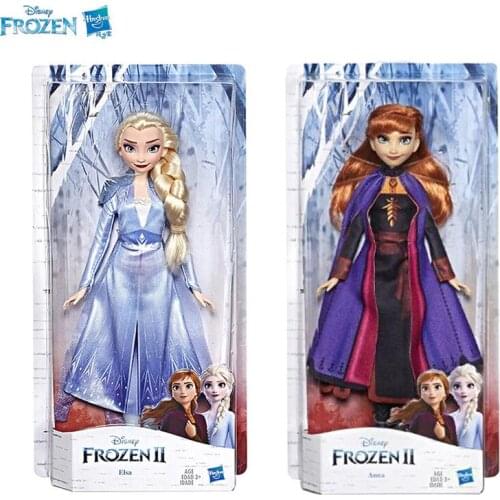 Hasbro Frozen Princess Magic Elsa Anna Figurine Anime Dolls Toys PVC Action Figure Model Toy Kids Gift 28CM