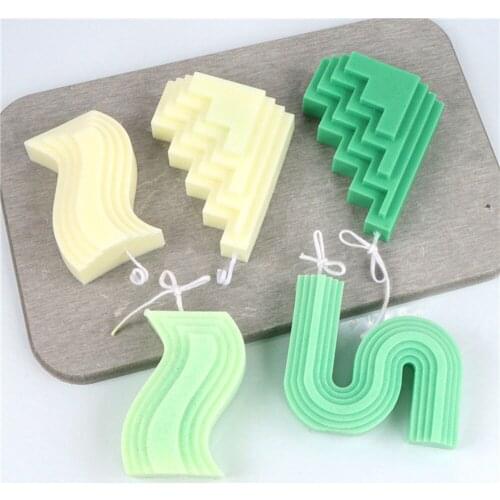 Candle Mold Making Scented Wave Geometric Architectural Handmade Korean DIY Sented Silicone Mold
