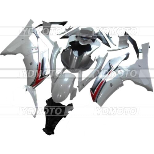 Injection Mold Bodywork Fairings For Yamaha YZF R6 2008 2009 10 2011 12 13 15 16 Fairing Kit YFZ-R6 08 09 10 11-16 PEARL WHITE