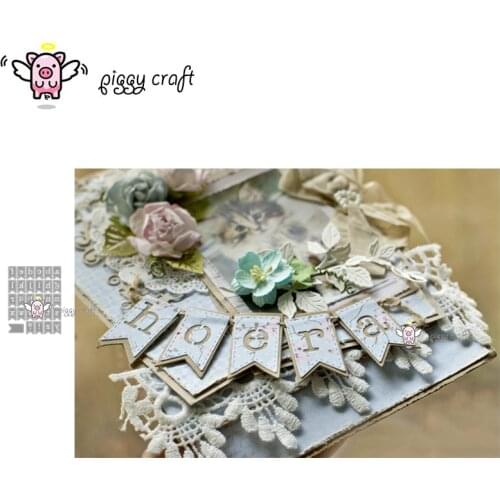 Piggy Craft metal cutting dies cut die mold Letter symbol banner Scrapbook paper craft knife mould blade punch stencils dies