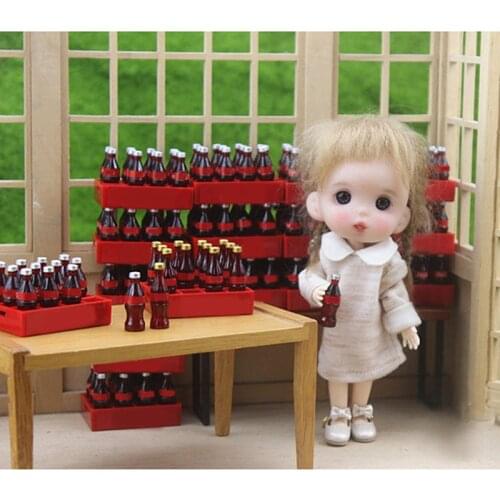 Cute Mini Cola Miniature Food Scene Model Doll House Accessories Dollhouse Miniature 1:12 Doll Accessories Girls Toys