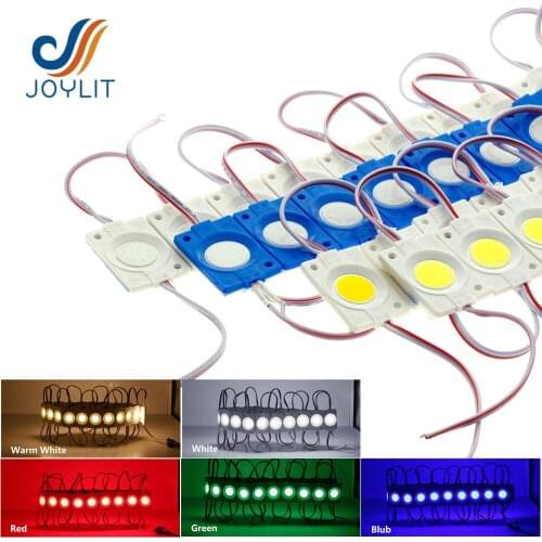 20PCS 12V Injection Molding 2.4W DC 24V COB LED Module Pink Red Blue Warm White Used For Advertising Box Lighting