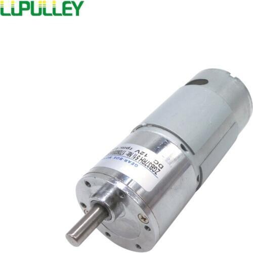 LUPULLEY Gear Motor 12V 24V ZGB37RH Variable Speed Reversible Rotation DC Motors 5/10/15/20/30/45/60/80/100/120RPM