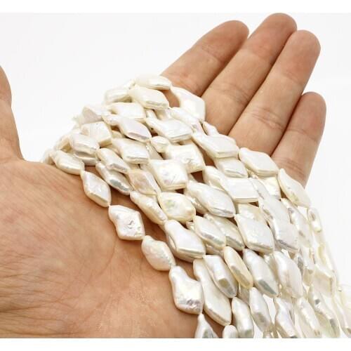 Natural Freshwater Pearl AAA Level Rhombus Loose Beads Bracelet Necklace Semi-finished Handmade New DIY Jewelry Make Accessories