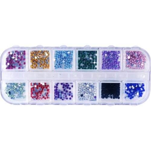 1200pcs New Nail Art Rhinestones Glitters Acrylic Tips Decoration Manicure Wheel