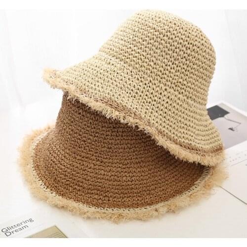 2021 New Fashion Women Straw Hats Panamas UV Protection Sun Visor Beach Hats Women Visors Foldable Female Summer Sun Hat Women