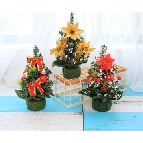 Mini Christmas Trees Xmas Decorations A Small Pine Tree Placed In The Desktop Christmas Festival Home Ornaments