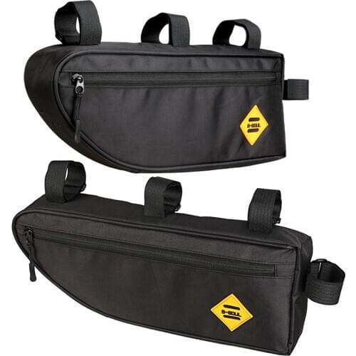 B SOUL Bike Bicycle Bag Rainproof Waterproof Large Capacity MTB Road Bike Frame Front Tube Triangle Bag Pouch Polyester Storage