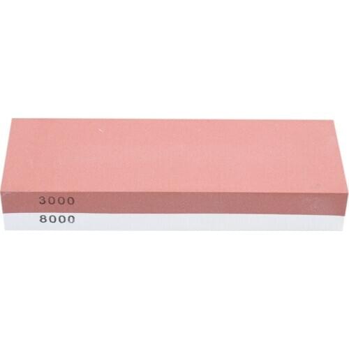 Sharpening Stone 3000 & 8000 Grit - Double Sided Whetstone Set For Knives With Non-Slip Bamboo Base and Free Angle Guide