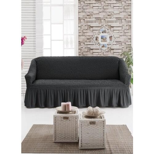 Viaden Sofa Cover Skirted Cotton Sofa Cover Sofa-Anthracite, Burgundy, Stone, Sand, outdoor Coffee 2 Personality Seat Protective Cover