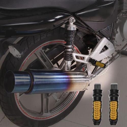 VODOOL 2pcs Universal Aluminum Motorcycle Rear Passenger Foot Pegs Pedals Footrest Scooter Foot-Peg Motorbike Pedal Modification