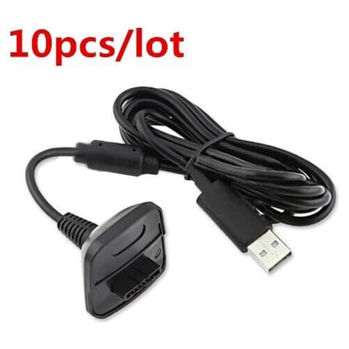 1.5m USB Play Charger Charging Cable Cord Line for XBOX 360 Wireless Game Controller Rechargeable Battery Charger Lead 10pcs/lot
