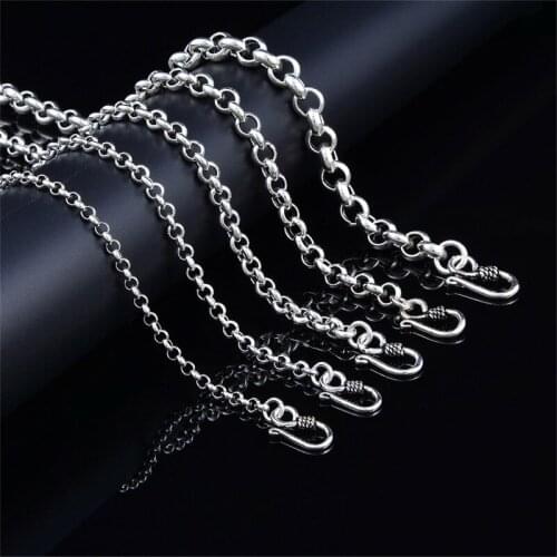 925 Sterling Silver Square Rolo Chain Necklace Belcher Chain with Spring Clasp 2.5mm 18 20 22 24 26 28 30 32 34 36 Inches