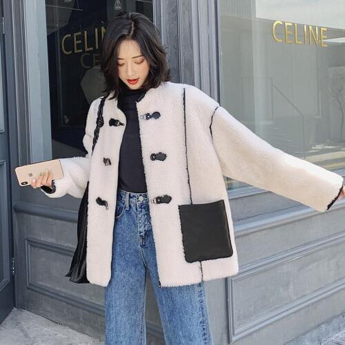 Sheep Shearing Winter Coat Women Real Fur Coat Women Korean Wool Jacket Women Clothes 2020 Manteau Femme B12F56068 YY1180