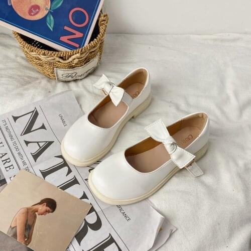 2021 Spring New Single Shoes Retro Japanese Clothes Round Toe Small Leather Shoes Lolita Shallow Mouth Mary Jane Shoes Women
