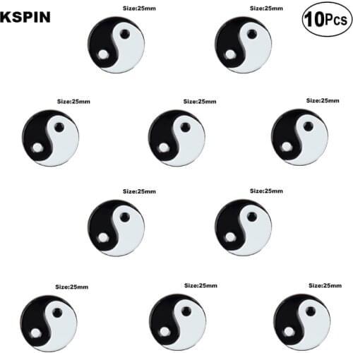Yin Yang Badge Lapel Pin Flag badge Brooch Pins Badges 10Pcs a Lot