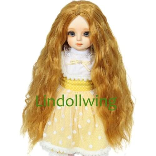 1/3 BJD Wig Blyth Pullip Dal DD SD LUT Dollfie Doll Wig 8-9 9-10 inch Long Dark Blonde Hair