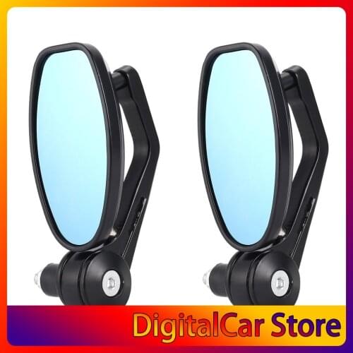 1Pair Motorcycle 7/8" Handle Bar End Rearview Side Mirrors Fit Ducati Honda Yamaha