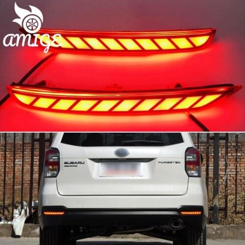12V Car LED Rear Lights For Subaru Forester 2008 -2014 2015 2016 Turn Signal Reflector Bumper Lamp Taillights Backup Brake Light