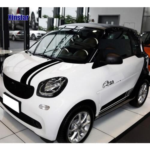 2pcs car head and side sticker For Mercedes benz Smart