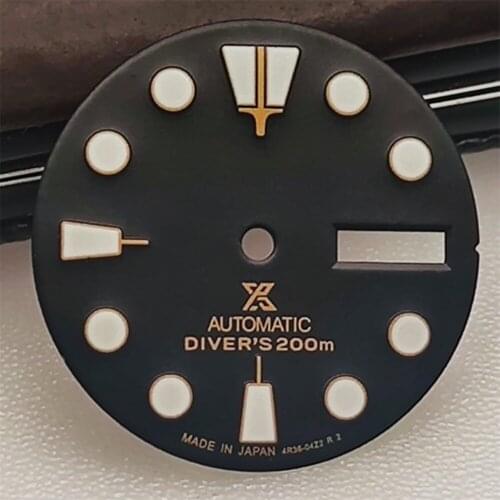 28.5MM Watch Dial C3 Green Luminous for NH36 Dial Watch Movement Modification Parts