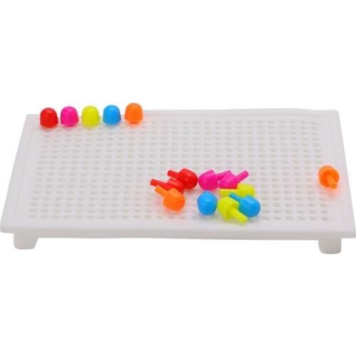 96Pcs Creative Mushroom Nails Board Block Beads Kit Educational kid DIY Toy Gift BX0D