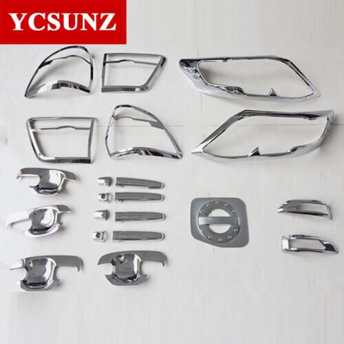 Car Accessories ABS car-styling Chrome Kit Full Set for toyota fortuner 2012 2013 2014