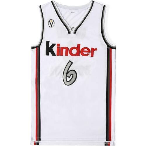 6 Manu Ginobili Bologna Kinder Bologna Vitus National man basketball jerseys size S-3XL