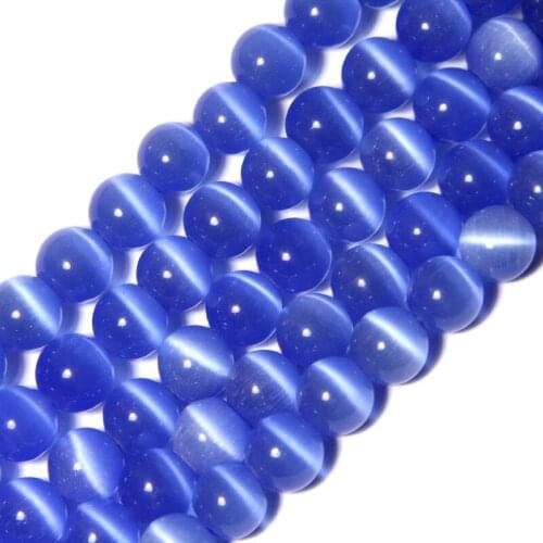 Blue crystal cat eye beads DIY spacer loose beads for jewelry making for bracelet making strrand 15" wholesale