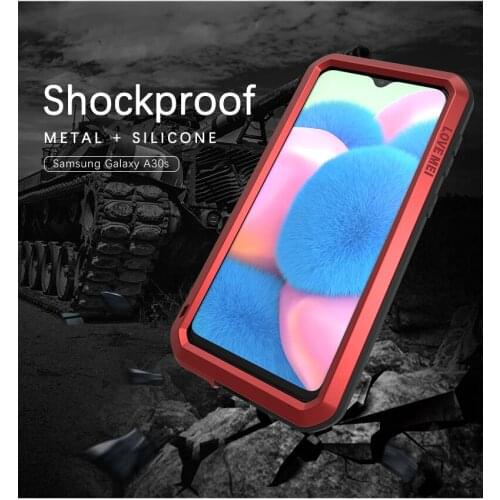 Love Mei Shock Dirt Proof Water Resistant Metal Armor Cover Phone Case For Samsung Galaxy A30s A30 A20 A50S A70 A70S A40S A90