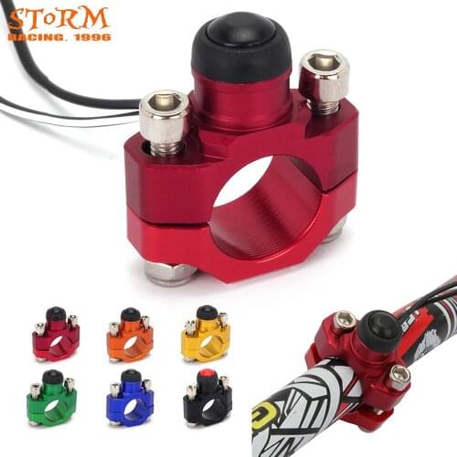 CNC Billet Stop Start Kill Switch Button With Rotating Bar Clamp For EXC SX YZF WRF CR KX KXF RM RMZ 125 250 300 400 450 500
