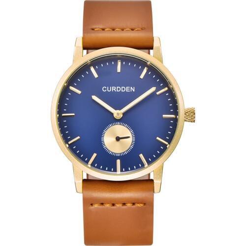 CURDDEN Men's Watch With Leather Strap