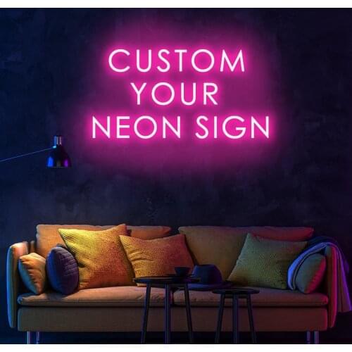 DECO Custom Led Neon Sign Lights For Wedding Party Birthday Bedroom Name Personalized Decoration For Room Indoor US EU Plug