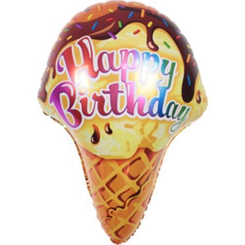 Wholesale 6pcs/lot Icecream Foil Balloons Happy Birthday Party Decorations Adult Children Birthday Balloon Suppliers