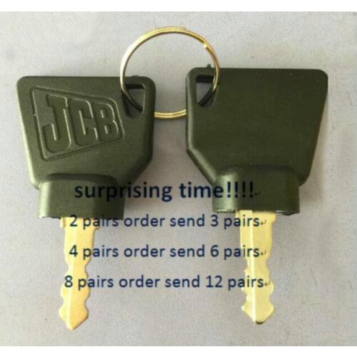 For JCB 3CX Ignition Key Pair 2pc for Switch Starter JCB Parts excavator