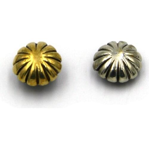 Pumpkin Conchos Leather Craft Decoration Accessories,Brass&Silver Color,Screwback Rivets