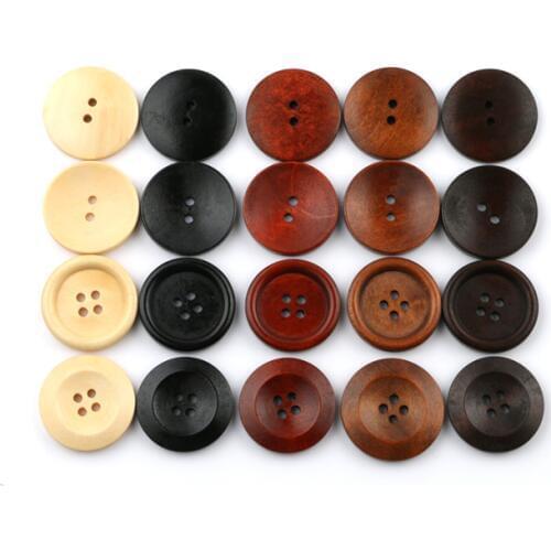 Round wood button shirt sweater casual clothing button child baby clothes handmade DIY decoration 10mm-38mm