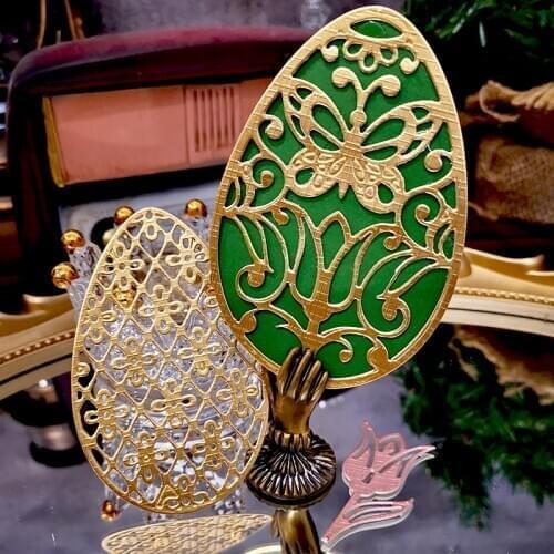 Panalisacraft Lace Easter Eggs Metal Cutting Dies for DIY Scrapbooking/Card Making/Kids Fun Decoration Supplies