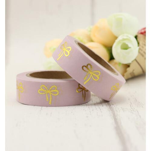 NEW 1X 15mm*10m Red Cupid Bow Foil Washi Tape Wide Note Masking Tape School Office Supplies Paper Tape For DIY Making