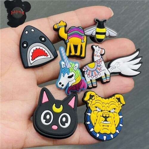 1PCS PVC Cute Cartoon Fridge Magnets Camel Unicorn Shark Horse Bee Bird Dog Refrigerator Magnetic Sticker Stationery Toy Kids