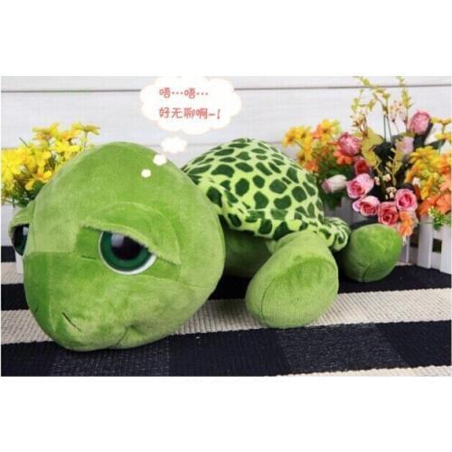 Stuffed animal 35cm green turtle big eyes turtle toy tortoise soft doll w2643